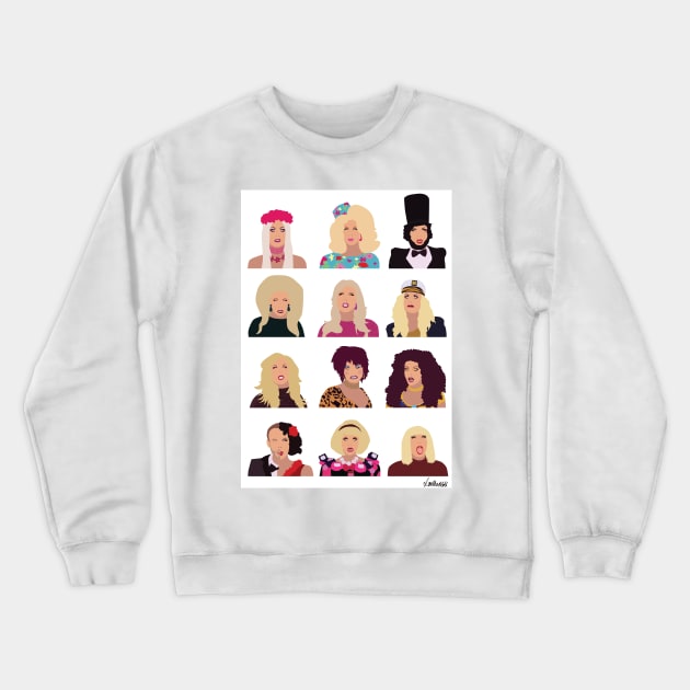 Katya Zamolodchikova - the faces of season 7 Crewneck Sweatshirt by LaurothyGayle